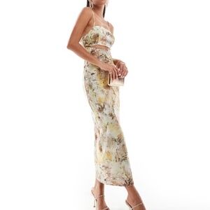 Asos satin cut out dress SIZE 4